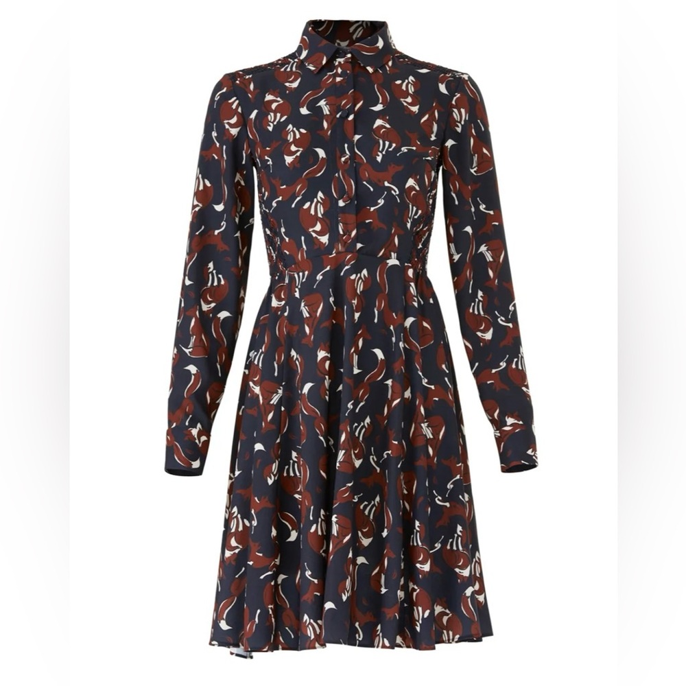 Kate Spade New York So Foxy Long Sleeve Smocked Dress